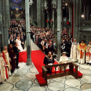 Kong Harald og Dronning Sonja ble signet i Nidarosdomen 23. juni 1991 (Foto: Bjørn Sigurdsøn, Scanpix) 